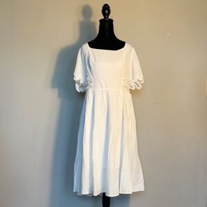 Chic White Midi Dress